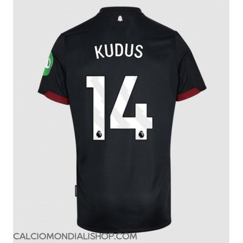 Maglie da calcio West Ham United Mohammed Kudus #14 Seconda Maglia 2024-25 Manica Corta